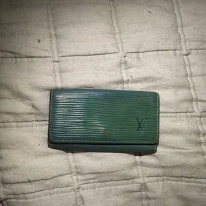 Louis Vuitton Forest Green Leather Key Holder